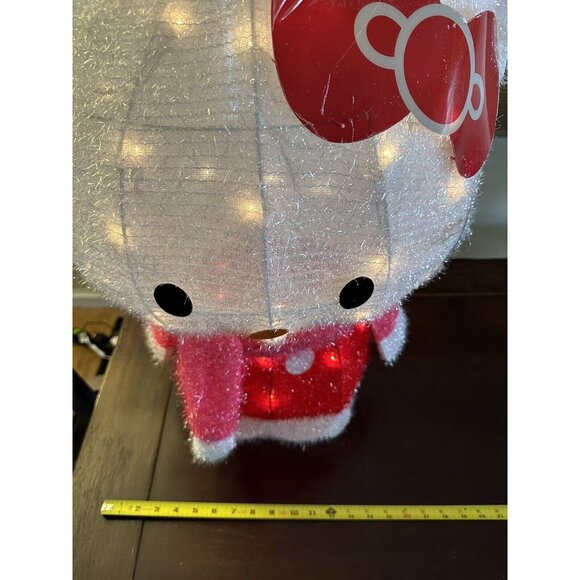 Hello Kitty Christmas 28” 3D Lighted Holiday Decor Jumbo Rare Kurt Adler 2012 - Picture 15 of 16